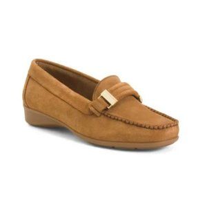 PIERO MASETTI Tan Suede Kiowa Moccasins